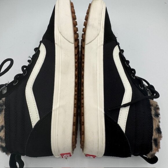 Vans Women's Sk8-Hi MTE (All Weather) Black with Faux Fur Sneaker Boots Size 9 - Picture 6 of 7